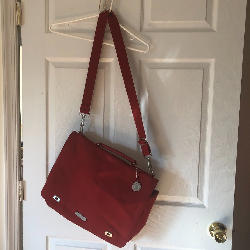 Kipling Red Messenger Bag With Computer Compartme… - image 2